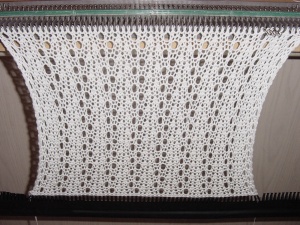 Lace Rib Panel on the Knitting Machine