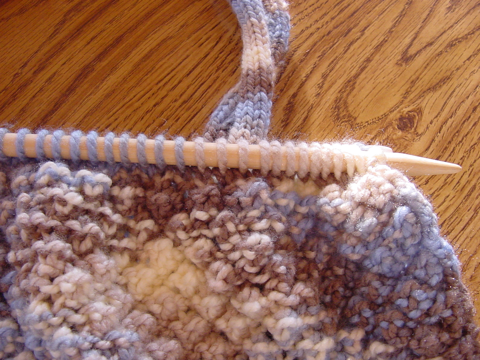 Close Up of Knitting Needles Knitting Bag