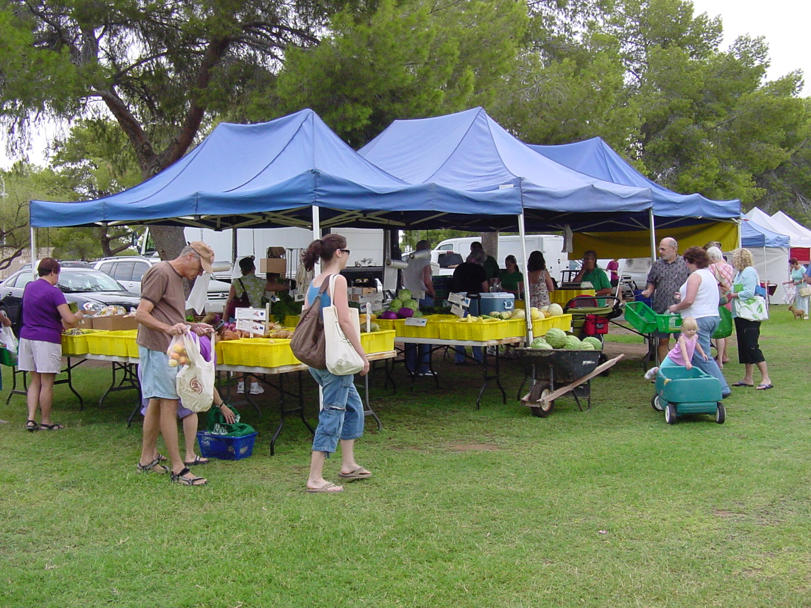 A booth at the farmers' market